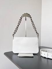 Balenciaga BB Soft Small White Leather Shoulder Bag - 4