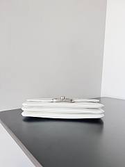 Balenciaga BB Soft Small White Leather Shoulder Bag - 3