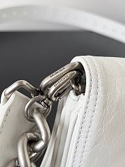 Balenciaga BB Soft Small White Leather Shoulder Bag - 2