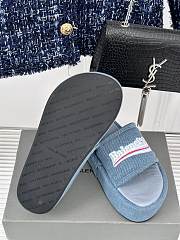 Balenciaga Women Denim Sandals - 4