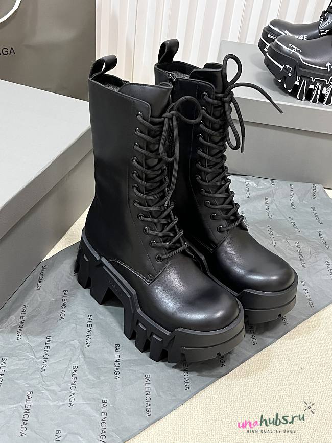 Balenciaga Bulldozer Platfor Black Boots - 1