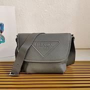 Prada 2VD056 gray leather shoulder strap bag - 1