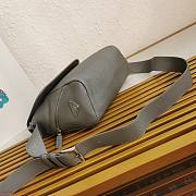 Prada 2VD056 gray leather shoulder strap bag - 3