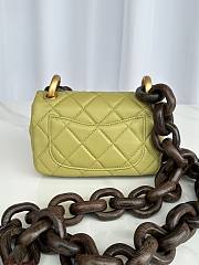 Chanel AS4165 Mini Flap Green Lambskin Bag - 2