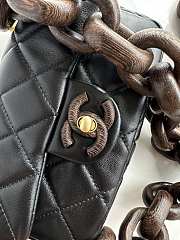 Chanel AS4165 Mini Flap Black Lambskin Bag - 5