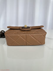 Chanel AS4165 Mini Flap Brown Lambskin Bag - 3