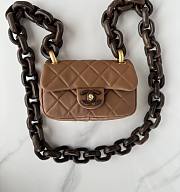 Chanel AS4165 Mini Flap Brown Lambskin Bag - 1