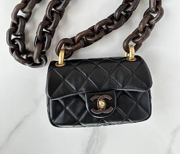 Chanel AS4165 Mini Flap Black Lambskin Bag