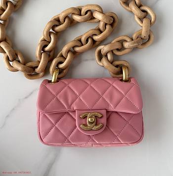 Chanel AS4165 Mini Flap Pink Lambskin Bag