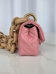 Chanel AS4165 Mini Flap Pink Lambskin Bag - 2