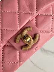 Chanel AS4165 Mini Flap Pink Lambskin Bag - 3