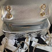 Chanel CF 24C Hollywood Silver Mirror Calfskin Bag - 5