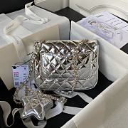 Chanel CF 24C Hollywood Silver Mirror Calfskin Bag - 4