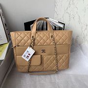 Chanel pocket brown leather tote bag  - 1