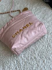 Chanel 22 mini pink/ gold tote bag AS3980 - 6