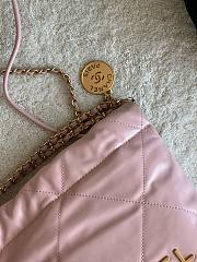 Chanel 22 mini pink/ gold tote bag AS3980 - 5