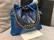 Chanel blue ombre leather gold hardware large/ small bag - 2