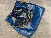 Chanel blue ombre leather gold hardware large/ small bag - 3