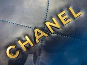 Chanel blue ombre leather gold hardware large/ small bag - 4