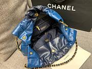 Chanel blue ombre leather gold hardware large/ small bag - 6