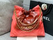 Chanel orange ombre leather gold hardware large/ small bag - 1