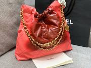 Chanel orange ombre leather gold hardware large/ small bag - 6