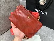 Chanel orange ombre leather gold hardware large/ small bag - 5