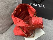 Chanel orange ombre leather gold hardware large/ small bag - 4