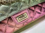 Chanel 2.55 Metallic Goatskin Quilted Small Rainbow Bag - 3