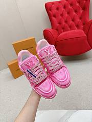 Louis Vuitton LV Trainers Fuchsia Low Top Pink Sneaker - 5