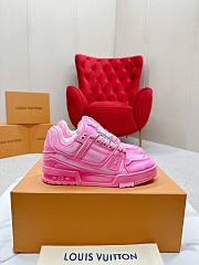 Louis Vuitton LV Trainers Fuchsia Low Top Pink Sneaker - 3