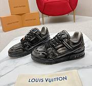 Louis Vuitton LV Trainers Fuchsia Low Top Black Sneaker - 1