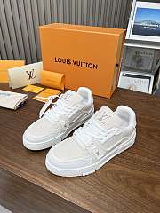 Louis Vuitton LV Trainers Fuchsia Low Top White Sneaker  - 6