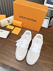 Louis Vuitton LV Trainers Fuchsia Low Top White Sneaker  - 5