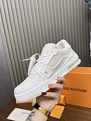 Louis Vuitton LV Trainers Fuchsia Low Top White Sneaker  - 3