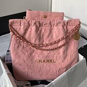 Chanel 22 orange fabric gold hardware bag - 1