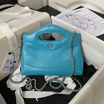 Chanel 23A blue leather 31 bag