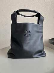 Miu Miu Black Leather Tote Bag - 1