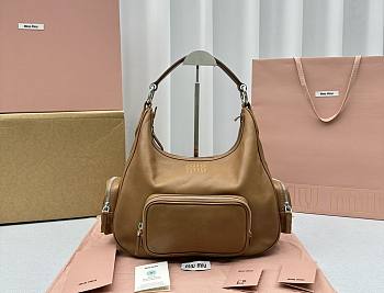 Miu Miu brown leather pocket bag