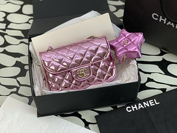 Chanel CF 24C Hollywood Pink Mirror Calfskin Bag
