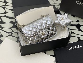 Chanel CF 24C Hollywood Silver Mirror Bag
