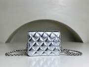 Chanel mini star silver matelasse leather chain shoulder bag  - 5