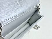 Chanel mini star silver matelasse leather chain shoulder bag  - 4