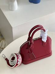 Louis Vuitton Alma BB Dark Red Epi Leather Bag - 6