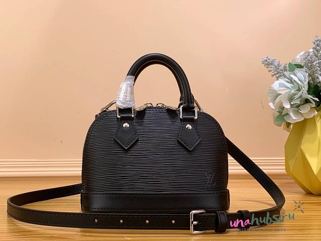 Louis Vuitton Alma Nano Black Epi Leather Bag - 1