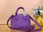 Louis Vuitton Alma Nano Purple Epi Leather Bag - 1