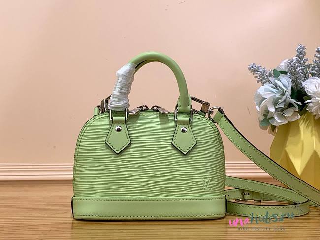 Louis Vuitton Alma Nano Green Epi Leather Bag - 1