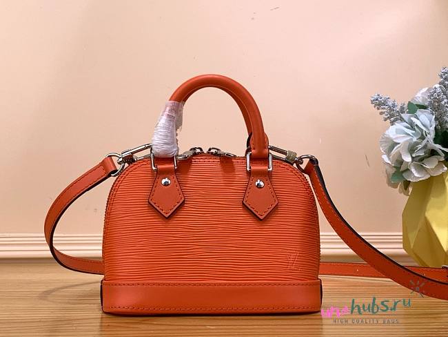 Louis Vuitton Alma Nano Orange Epi Leather Bag - 1