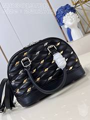 Louis Vuitton Alma BB studs black lambskin bag M83019  - 2