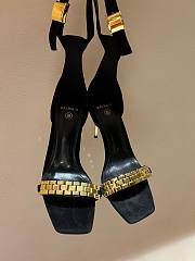 Balmain Suede Chain In Black Heels - 1